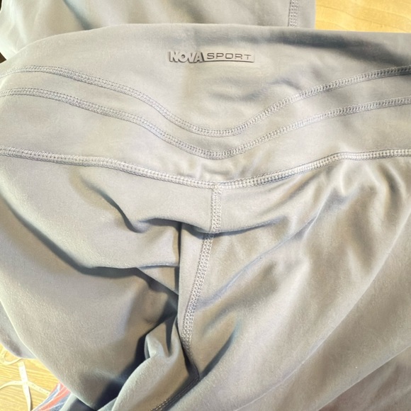 Light Blue Flared Leggings - Picture 5 of 6